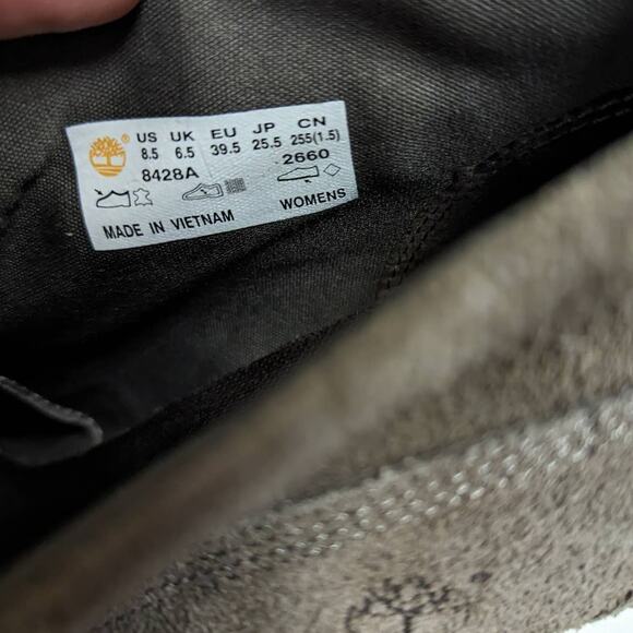 Timberland Glancy Chukka Ankle Bootie Tan Suede Lace Front Heels Size 8.5 - Picture 9 of 12